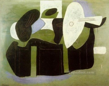 Instrumentos musicales sobre una mesa 1926 Pablo Picasso Pinturas al óleo